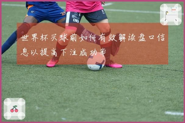 世界杯买球前如何有效解读盘口信息以提高下注成功率